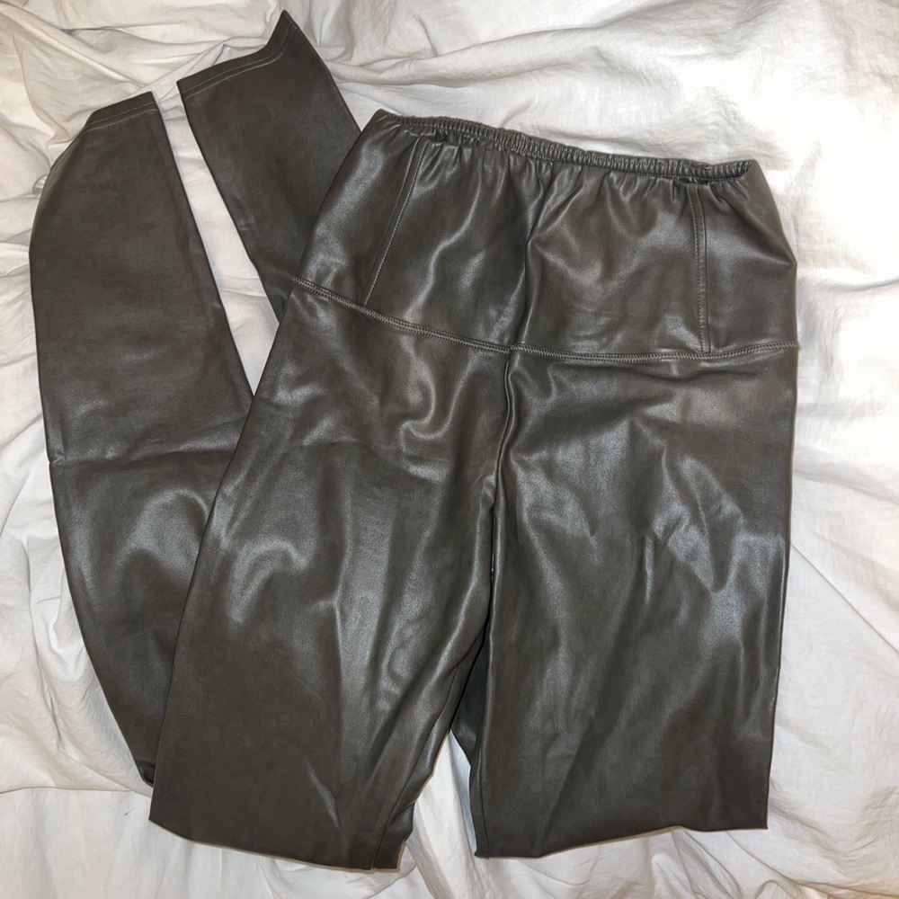 Dark Grey / brownish leather aritzia size small - runs small best fits an XS